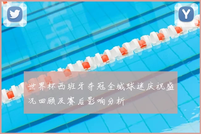 世界杯西班牙夺冠全城球迷庆祝盛况回顾及赛后影响分析
